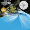imageCROWN SHADES 10x10 Pop Up Canopy  Beach Tent with One Push Setup  Easy Outdoor Sun Shade for Events Parties Camping  Gazebo with STONGo Cover Bag Silver Coated Top Red StripsSky Blue
