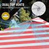 imageCROWN SHADES 10x10 Pop Up Canopy  Beach Tent with One Push Setup  Easy Outdoor Sun Shade for Events Parties Camping  Gazebo with STONGo Cover Bag Silver Coated Top Red StripsRed Stripes