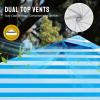 imageCROWN SHADES 10x10 Pop Up Canopy  Beach Tent with One Push Setup  Easy Outdoor Sun Shade for Events Parties Camping  Gazebo with STONGo Cover Bag Silver Coated Top Red StripsSky Blue Stripes