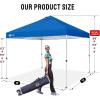 imageCROWN SHADES 10x10 Pop Up Canopy  Beach Tent with One Push Setup  Easy Outdoor Sun Shade Shelter for Events Parties  Gazebo with STONGo Cover Bag Silver Coated TopLight GrayBlue