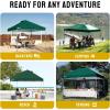 imageCROWN SHADES 10x10 Pop Up Canopy  Beach Tent with One Push Setup  Easy Outdoor Sun Shade Shelter for Events Parties  Gazebo with STONGo Cover Bag Silver Coated TopLight GrayForest Green